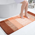OLANLY Bathroom Runner Rugs Mat 47x20, Extra Soft Absorbent Microfiber Bath Rugs, Rubber Backing, Quick Dry, Washable Long Bath Mats for Bathroom Floor, Tub and Shower, Home Decor Accessories, Orange