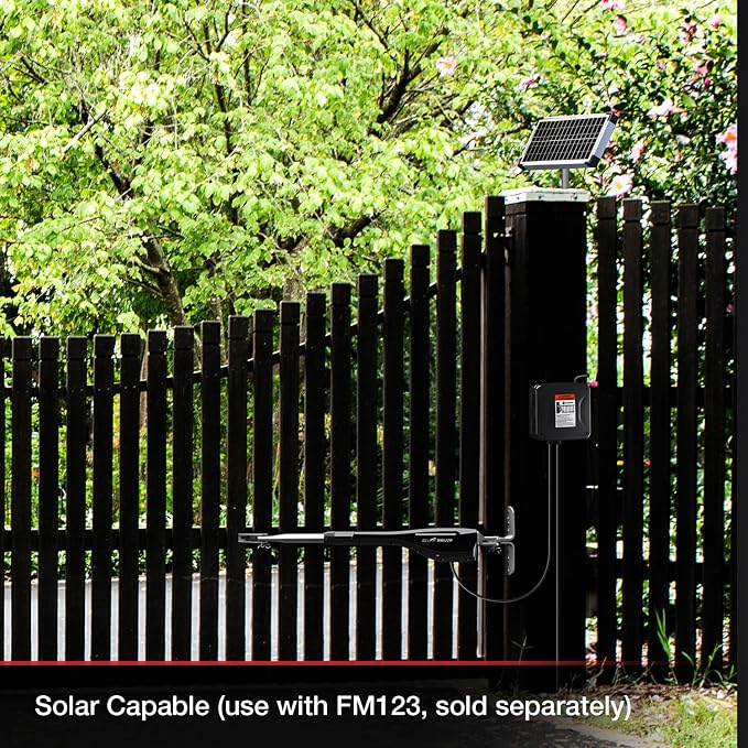 Mighty Mule MM572W HD Dual Arm Gate Openers 12 V Wireless AC/Battery Powered Automatic Gate Opener
