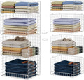 Yociyoga 4 Tier Stackable Closet Organizers and Storage Shelves, Foldable Closet Shelf Organizer System, Stackable Storage Bins Drawers for Clothes Organizer System, White（Patent No. 30022416）