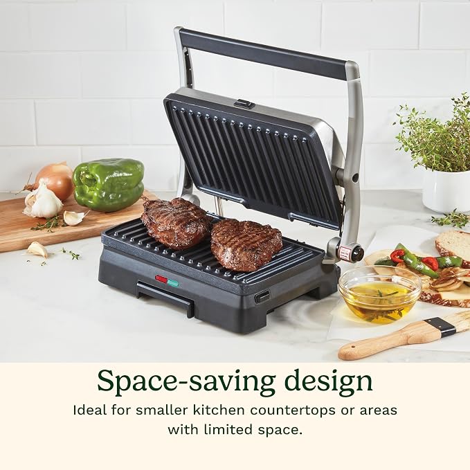 Cuisinart Griddler® Indoor Grill & Panini Press, Dishwasher-Safe Nonstick Cooking Plates, Stainless Steel, GR-11NAS