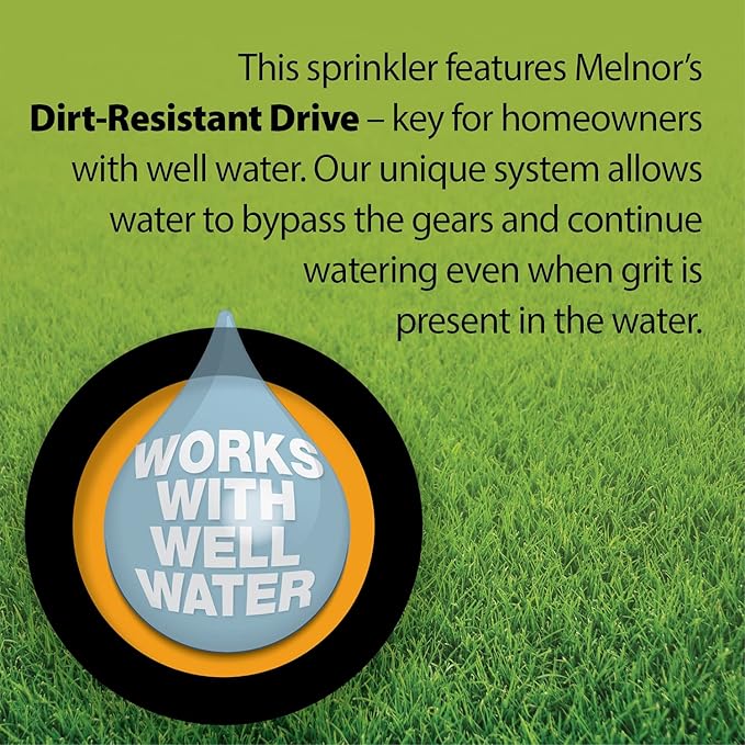 Melnor 65154AMZ XT Turbo Oscillating Sprinkler,Metal Base,4,500 sq. ft.,Quick Connect Bundle,3-Way Adjustable,Black,Yellow,(Pack of 12)