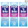 Fresh 'n Brite Denture Cleaning Paste For Dentures, Removable Partial Dentures, Retainers, Mouthguards, Nightguards, Fast Stain Removal, pack of 3, 3.8 oz Tubes