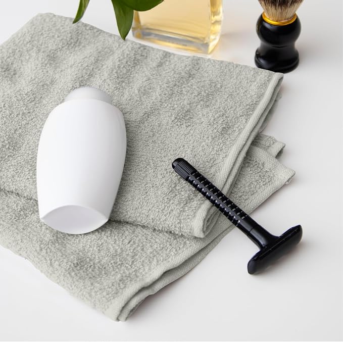 Avalon Towels Salon Towel - Silver Hand Towels Bulk Pack of 24 - 100% Cotton Absorbent Spa, Facial & Gym Towel for Working Out - 16x27 Inches (Not Bleach Proof)