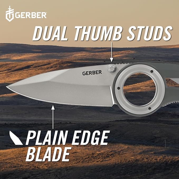 Gerber Remix EDC Folding Pocket Knife, 3" Fine Edge Blade, Survival, Gray | 3-inch fine edge blade, pocket clip for men, lightweight EDC, camping, survival, everyday carry