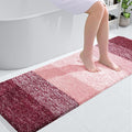 OLANLY Bathroom Runner Rugs Mat 59x20, Extra Soft Absorbent Microfiber Bath Rugs, Rubber Backing, Quick Dry, Washable Long Bath Mats for Bathroom Floor, Tub and Shower, Home Decor Accessories, Red