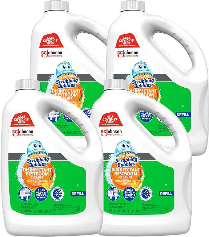 SC Johnson Professional Scrubbing Bubbles Disinfectant Restroom Cleaner, 128oz / Case Qty 4