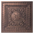 Art3d Drop Ceiling Tiles, Glue up Ceiling Tiles, 2'x2' Plastic Sheet in Antique Copper (24-Pack, 96 Sq.ft)