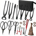 14PCS Bonsai Tools Set, Bonsai Tree Kit, Carbon Steel Trimming Gardening Tool Set, Include Bonsai Scissors, Pruning Shears, Wire Cutters, Jin Pliers, Rake with Spatula Starter Kit