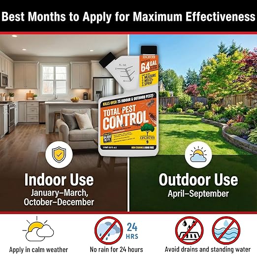 Ike's Total Pest Control Concentrate - 7.9% Bifenthrin Indoor/Outdoor Insect Killer - Pint Liquid