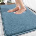 OLANLY Thick Memory Foam Bathroom Rugs 34x21, Absorbent Bath Mat, Airy Blue | Soft Quick Dry Bath Rugs Mats, Non-Slip, Machine Washable Carpet for Bathroom Floor, Tub and Shower, Home Decor Accessories