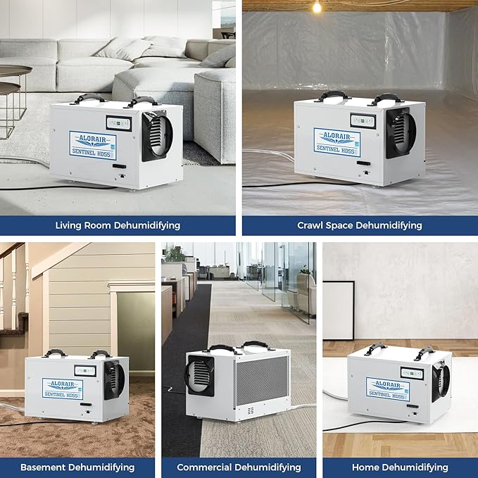 ALORAIR Smart Wi-Fi Crawl Space Dehumidifier 120 PPD - APP Control, Energy Star 2026, Auto-Defrost Crawlspace Dehumidifiers for Basement & Commercial Use