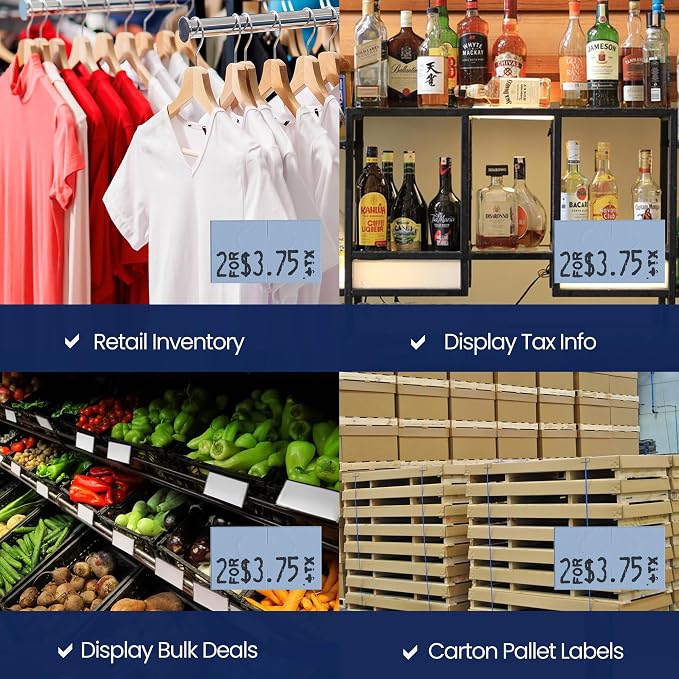 Pricing Labels for Monarch 1131 Blue - 20,000 Labels w/ 8 Rolls Value Pack, 1 Sleeve - Made in USA