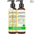 PURA D'OR Anti-Thinning Biotin Shampoo and Conditioner, CLINICALLY TESTED Effective Results, Herbal Blend Thickening Products For Women & Men, Original Gold Label Set, Natural Earthy Scent, 8oz x2