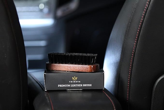 TriNova Leather Brush for Cleaning Upholstery, Cleaner car Interior, Furniture, Couch, Sofa, Boots, Shoes, Premium Quality- 50 Count