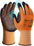 Schwer 24 Pairs Safety Work Gloves, MicroDot Abrasion & Grip, LT5619, S | Certified to Level 6 Abrasion, Strong Grip, Microfoam Nitrile Coated, Touchscreen, 3D-Comfort, A1 Cut Resistant, Gardening