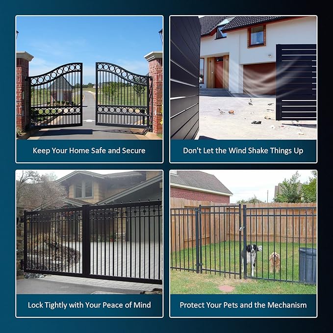 CO-Z Automatic Electric Gate Lock for Single Double Swing Gate Opener, Universal 24VDC Electromagnetic Gate Locks for Outdoor Fence, Electric Gate Latch Magnetic Gate Closer for Gate Operator System