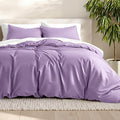 Bare Home Bedding Duvet Cover Queen Size - Premium 1800 Super Soft Duvet Covers Collection - Lightweight & Cooling - Soft Breathable Bedding (Queen, Lavender)