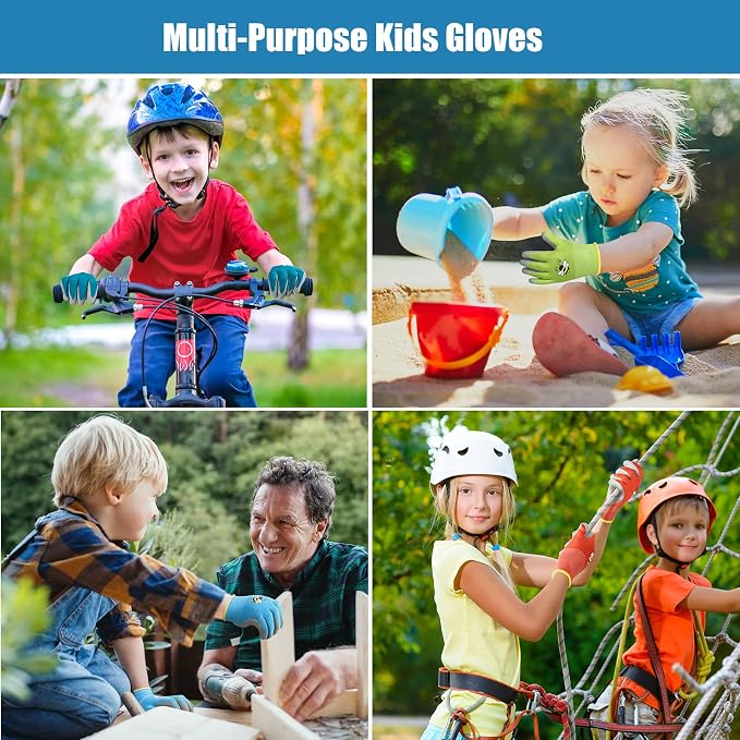 18 Pairs Kids Gardening Gloves Foam Rubber (Small (Age 3-5)) | Children Garden Work Gloves Waterproof Rubber Coated Yard Work Gloves for Kids Toddlers Youth Boys Girls