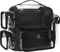 TANTO Makeup Brush Bag, Makeup Artist Bag Clear Makeup Case Professional Large Cosmetic Organizer Bag Portable Cosmetic Train Case with Adjustable Dividers & Shoulder Strap Easy to Clean