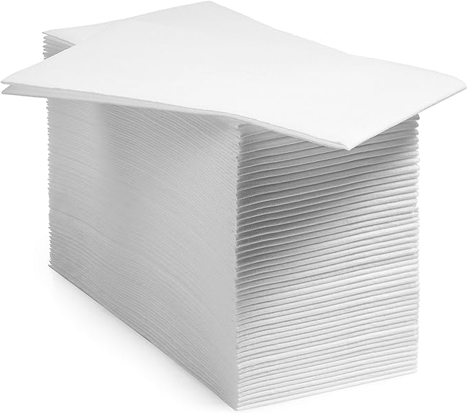 200 Pack Disposable Guest Towels for Bathroom, Linen-Feel Hand Towels | Thick and Absorbent Cloth-Like Paper Napkins, Made in USA, White, 12x17 in, for Parties, Weddings, Events, Guest Bathrooms