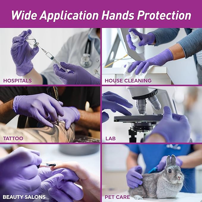MedPride Powder-Free Nitrile Exam Gloves, Large, Case/1000 (10 Boxes of 100)