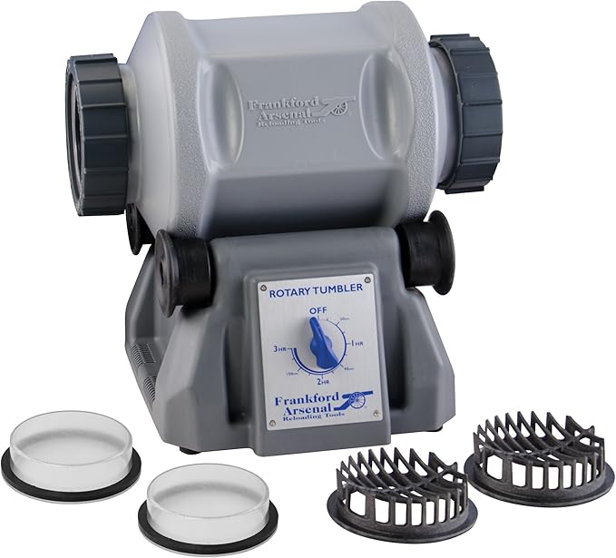 Frankford Arsenal Rotary Tumbler and Accessories with Media Separator, Cleaning Essentials, For Brass Cleaning, Reloading, and Gunsmithing