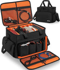 IBVIVIC DJ Cable File Bag with 6 Detachable Dividers High Capacity Gig Cable Bag for Cords,DJ Gear,Sound Instrument and Accessories