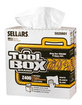 Sellars 5020001 ToolBox Z400 DRC Interfold Wipers, 16-1/2" Length x 8-1/2" Width, White, (8 Boxes of 100 Sheets)