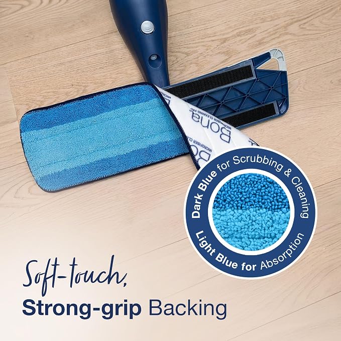 Bona Hardwood Floor Premium Spray Mop - Includes Wood Floor Cleaning Concentrate and Machine Washable Microfiber Cleaning Pad - Dual Zone Cleaning Design for Faster Cleanup