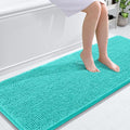 OLANLY Bathroom Runner Rugs 59x24, Extra Soft Absorbent Chenille Bath Rugs, Rubber Backing Quick Dry, Machine Washable Long Bath Mats for Bathroom Floor, Tub and Shower, Home Decor Accessories, Teal