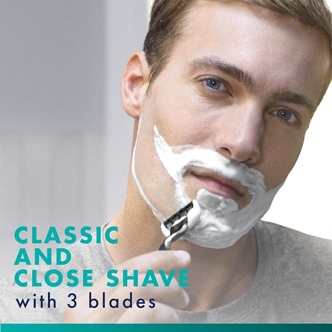 Gillette Mach3 Razor for Men, 1 Razor Handle + 2 Blade Refills