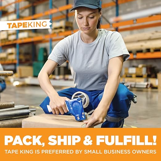 Tape King Clear Packing Tape (36 Rolls) | 60 Yards Per Roll Heavy Duty Packing Tape 2.7mil Strong Adhesive for Moving Boxes, Shipping Cartons, Office Use, Storage & Wrapping (2160 Yard)