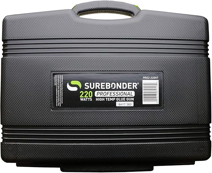 Surebonder PRO2-220HT Professional High-Temperature 220 Watt Heavy-Duty Full-Size Hot Glue Gun - Ideal for Industrial Applications, Construction, Package Sealing