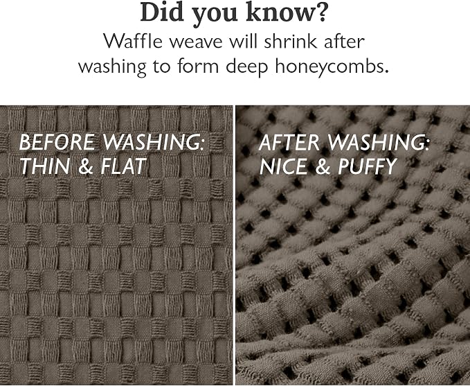 GILDEN TREE Waffle Bath Towels Wash Cloths for Showering, Exfoliating Washcloth Quick Dry Towel, Face Towels for Washing Face Cotton Washcloths Set of 4, Modern Style (Stone)