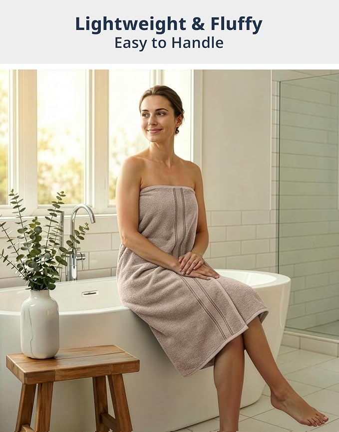 LANE LINEN Extra Large Bath Towels - Zero Twist - Set of 4 Pack (35" x 66" Cotton Towels - Zero Twist Cotton for Long-Lasting fluffiness Always Prepared for Overnight Guests - Platinum