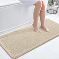 OLANLY Bathroom Runner Rugs 47x20, Extra Soft Absorbent Chenille Bath Rugs, Rubber Backing Quick Dry, Machine Washable Long Bath Mats for Bathroom Floor, Tub and Shower, Home Decor Accessories, Sand