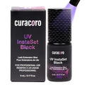 Curacoro UV Lash Glue for Eyelash Extensions, UV Instaset Black | 5ml Black UV Glue, Instant Curing, Low-Odour, 6-Week Retention