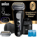 Braun Series 9 PRO+ Electric Shaver for Men, Wet & Dry Foil Razor, 6-in-1 SmartCare Center, Built-in Precision ProTrimmer, Replacement Head, Travel Case, Black 9660CCPS