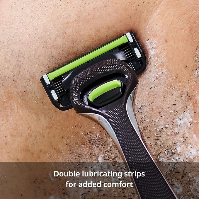 Dorco Pace 6 Pro - Six Blade Razor System with Trimmer - 10 Pack (1 Handle + 10 Cartridges)