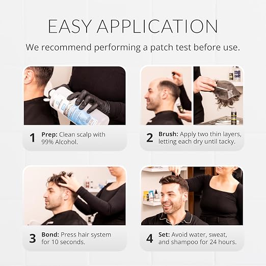 Walker Tape Ultra Hold Brush-On Adhesive, Waterproof Wig Glue for Lace Systems and Tape in Hair Extensions Human Hair, Strong Long Lasting Bonding Glue for Hairpiece and Wig Application, 1.4 oz