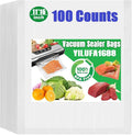 Vacuum Sealer Bags for Food - 100 Count 11"x16" Precut | BPA-Free Commercial Grade | 6X Freshness | Universal Clamp Machine Fit | Ideal for Sous Vide & Freezer Storage