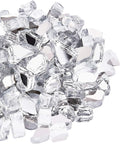 NUPICK 20 Pound Fire Glass, 1/2 Inch Reflective Fire Pit Glass | Tempered Fire Pit Rocks for Propane or Natural Gas, Glass Rocks for Fire Pit Table, Fireplace, Fire Bowl, Landscaping, Clear