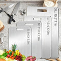 4PCS Titanium Cutting Board Set of 4 – 100% Pure Titanium Double-Sided Chopping Boards for Kitchen, Food-Grade Hygienic Cutting Boards for Meat, Vegetables & Fruits, Durable Non-Stick, Dishwasher Safe
