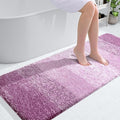 OLANLY Large Bathroom Rugs Mat 54x24, Extra Soft Absorbent Microfiber Bath Rugs, Rubber Backing, Quick Dry, Washable Bath Mat for Bathroom Floor, Tub and Shower, Home Decor Accessories, Pinkish-Purple