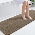 OLANLY Bathroom Runner Rugs 59x20, Extra Soft Absorbent Chenille Bath Rugs, Rubber Backing Quick Dry, Machine Washable Long Bath Mats for Bathroom Floor, Tub and Shower, Home Decor Accessories, Tan