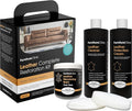 Furniture Clinic Leather Complete Restoration Kit | with Leather Recoloring Balm, Cleaner, 2-in-1 Protection Cream & Conditioner, Sponge, and Cloth | Repair Kit for Furniture (Dark Grey)