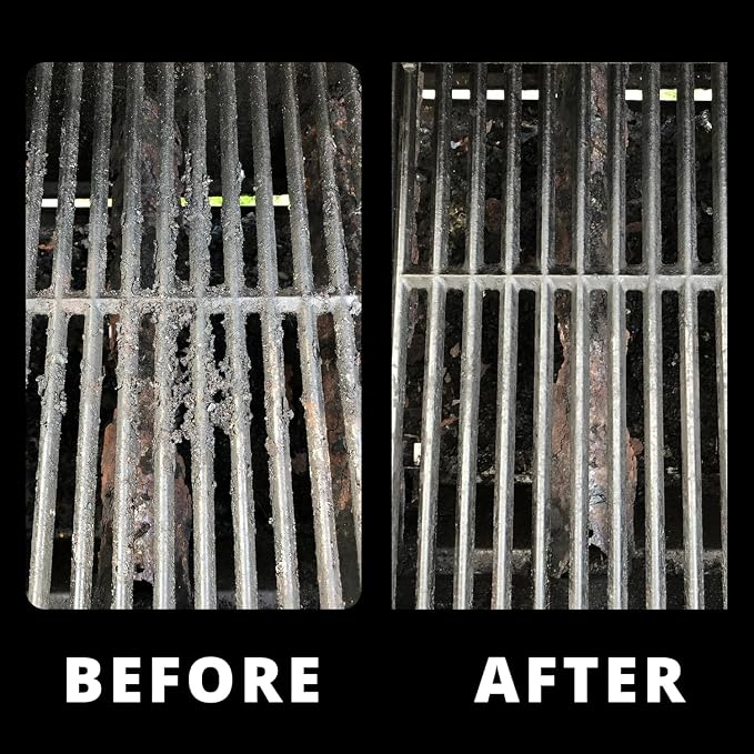 Grill Rescue BBQ Replaceable Scraper Cleaning Head, [Rescue-Upgraded], Bristle Free Grill Brush, Durable and Unique Scraper Tools for Cast Iron or Stainless-Steel Grates, Barbecue Cleaner (Rescue Pro)