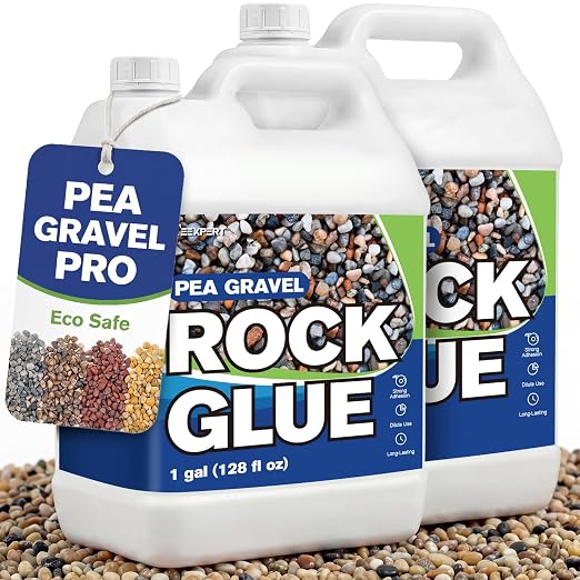 Teexpert Rock Glue for Landscaping, Pea Gravel Glue, Pebble Binder 2 Gallon, Strong Rock Lock Stone Adhesive for Outside Garden Beds, Driveway Edges, Between Pavers, Fast Dry Eco Safe for Plants Pets