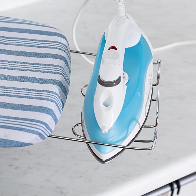 Honey-Can-Do Foldable Tabletop Ironing Board with Iron Rest, Blue Stripe
