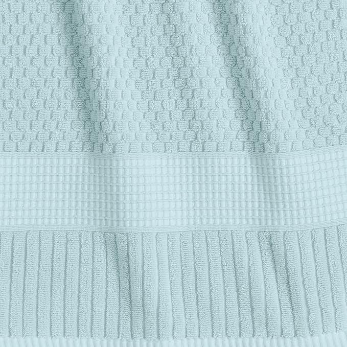 NY Loft 100% Cotton 2-Pack Oversized Bath Towel Set | Seafoam | Quick-Dry | Two Oversized 35" x 70" Bath Towels / Bath Sheets | Super Absorbent | Designer-Styled Texture